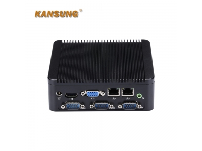 K190P S02- Quad core J1900 Fanless Mini PC 2 RJ45 Ethernets 4 Serial Ports